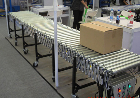 伸縮輥筒輸送機運行圖,www.gzdls.cn